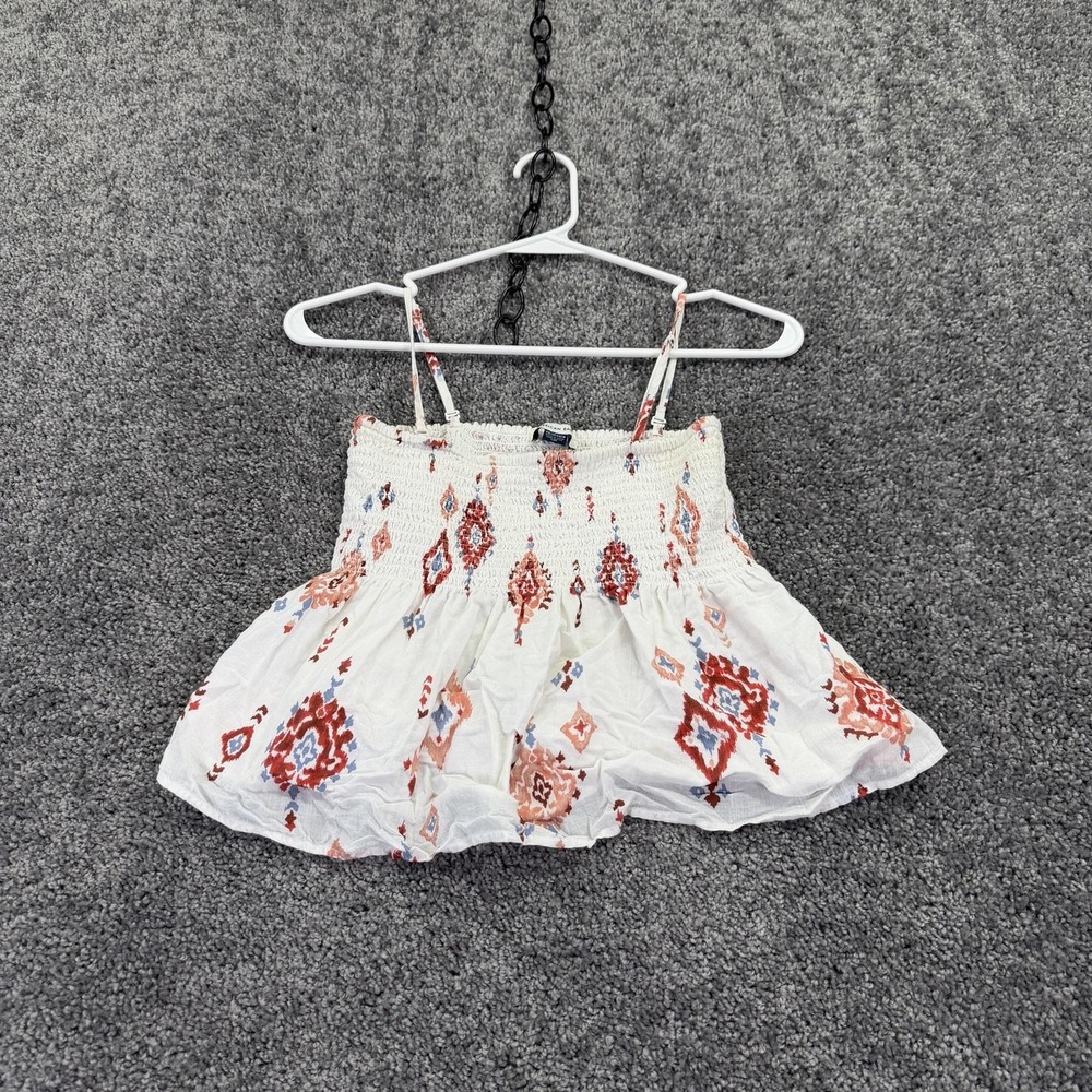 American Eagle Outfitters Tank Top Womens XS White Boho Geometric Summer Cami